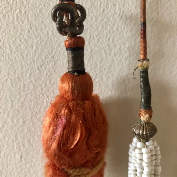 Ethnic Afghan style silver and white bead necklace - Picture 4 of 11